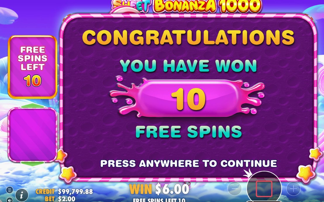 Free Spins round, bombs worth 2x to 1000x each