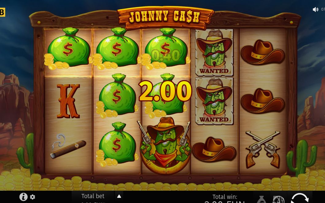 Win screen after a payline win from reel 1